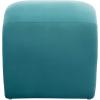 Safavieh Home Collection Kibo Modern Waterfall Cream Velvet Ottoman (Fully Assembled)(Sea Blue)