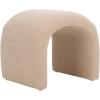 Safavieh Home Collection Kibo Modern Waterfall Cream Velvet Ottoman (Fully Assembled)(Tan)