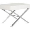 Safavieh Home Collection Sienna Modern Glam Black Ottoman(White)