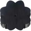Safavieh Home Tanith Black Velvet Flower Ottoman(Black)