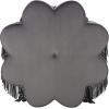Safavieh Home Tanith Black Velvet Flower Ottoman(Dark Grey)