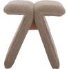 SAFAVIEH Couture Collection – Tessabella Beige Teddy Fabric Ottoman, Modern Sculptural Accent Seat, Fully Assembled (SFV5799A)(Dark Brown)