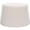 SAFAVIEH Home Collection Liesel Ivory Sherpa Wide Flared Ottoman (Fully Assembled)(Ivory)