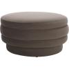 SAFAVIEH Home Collection Rohan Tan Velvet Layered Stacked Cocktail Ottoman (Fully Assembled)(Brown)