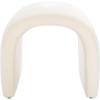Safavieh Home Collection Kibo Modern Waterfall Cream Velvet Ottoman (Fully Assembled)(Cream)