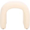 Safavieh Home Collection Kibo Modern Waterfall Cream Velvet Ottoman (Fully Assembled)(Cream Faux Shearling)