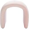 Safavieh Home Collection Kibo Modern Waterfall Cream Velvet Ottoman (Fully Assembled)(Light Pink)