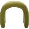 Safavieh Home Collection Kibo Modern Waterfall Cream Velvet Ottoman (Fully Assembled)(Olive)
