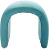 Safavieh Home Collection Kibo Modern Waterfall Cream Velvet Ottoman (Fully Assembled)(Sea Blue)