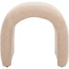 Safavieh Home Collection Kibo Modern Waterfall Cream Velvet Ottoman (Fully Assembled)(Tan)