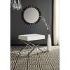 Safavieh Home Collection Sienna Modern Glam Black Ottoman(White)