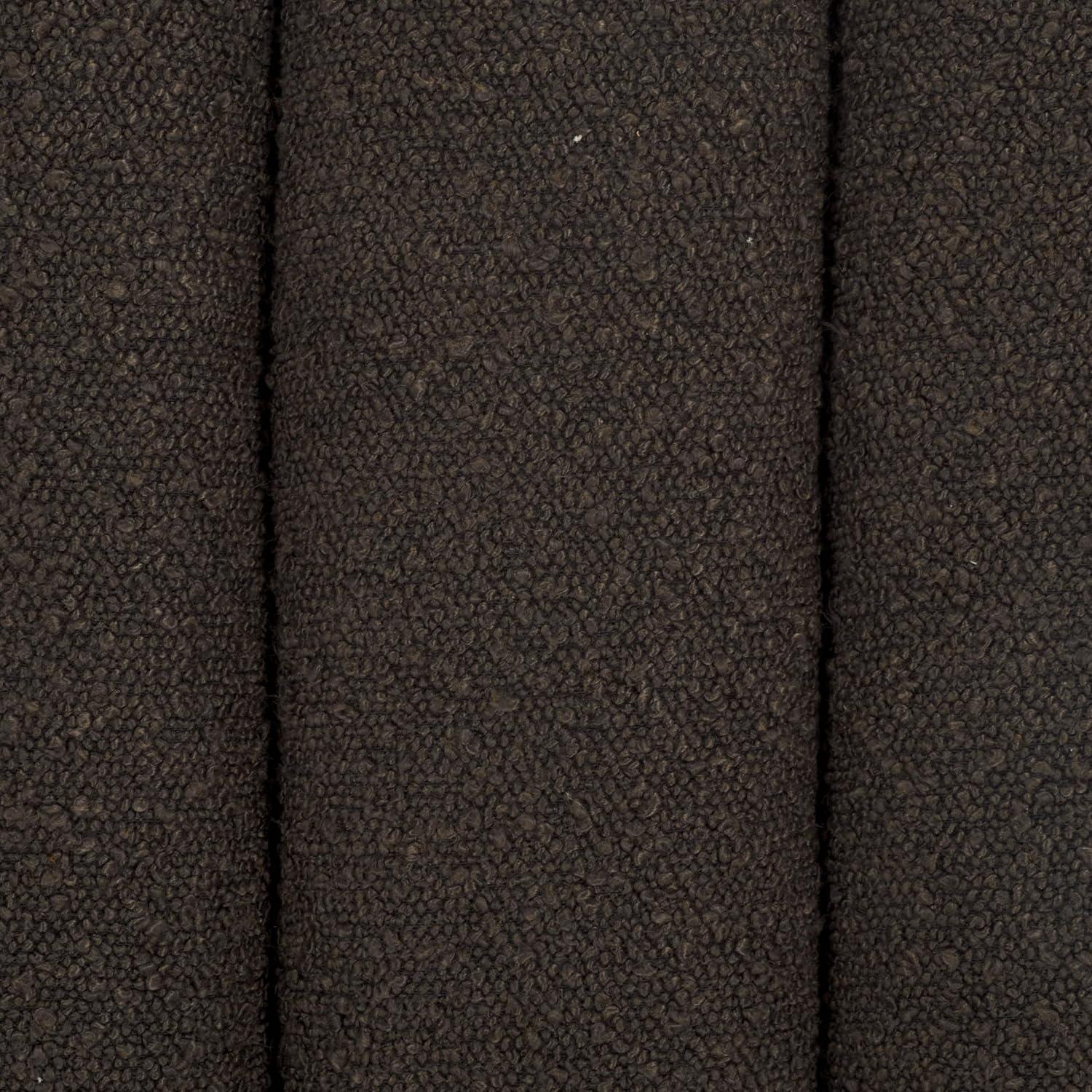 image:imageSAFAVIEH Home Collection Joseph Brown Boucle Channel Tufted Square Ottoman Seat Foot Rest Fully AssembledBrown