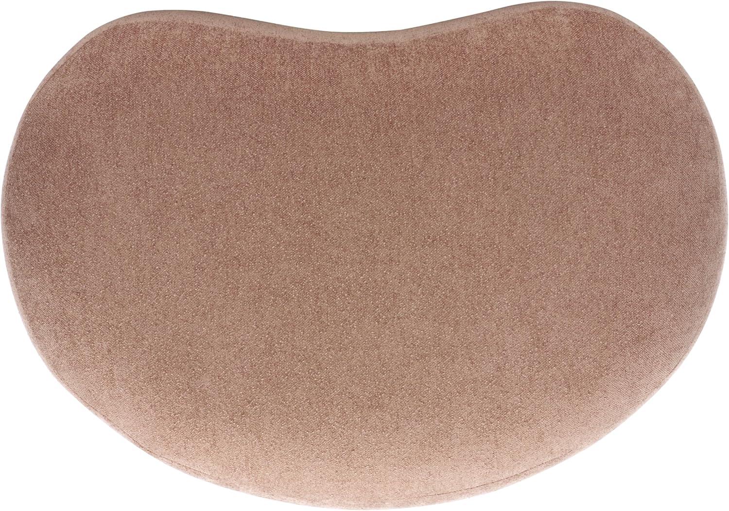 image:imageSAFAVIEH Home Collection Regut Peach Linen Ottoman Fully AssembledPeach