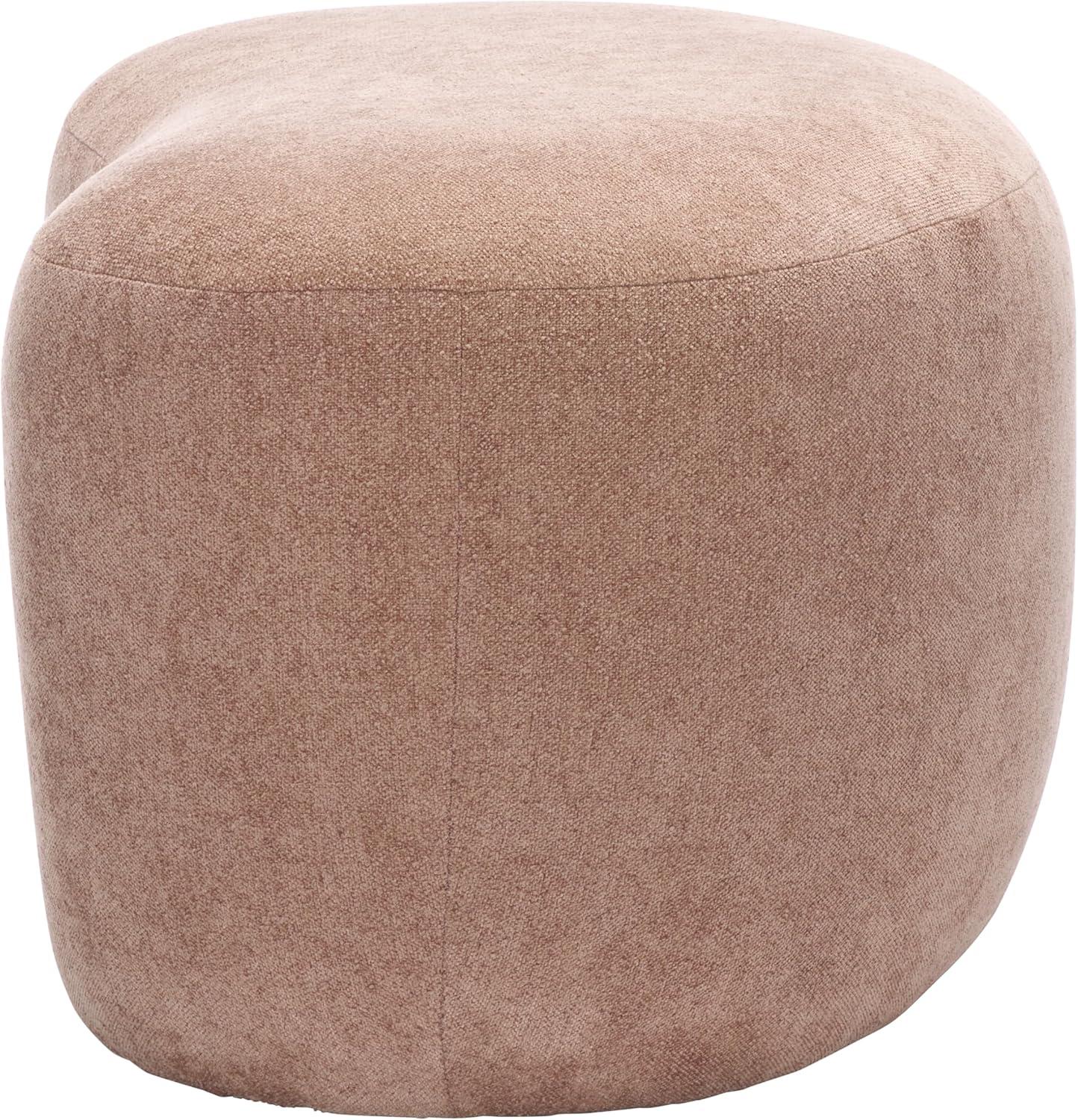 image:imageSAFAVIEH Home Collection Regut Peach Linen Ottoman Fully AssembledPeach