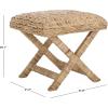 SAFAVIEH Home Collection – Posey Natural Woven Ottoman with X-Frame Base, Accent Footrest Seat, Fully Assembled (OTT6502A)(Natural)
