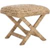 SAFAVIEH Home Collection – Posey Natural Woven Ottoman with X-Frame Base, Accent Footrest Seat, Fully Assembled (OTT6502A)(Natural)