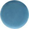 SAFAVIEH Home Collection Abrea Denim Blue Velvet and Black Round Ottoman(Denim Blue / Gold)