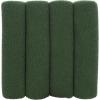 SAFAVIEH Home Collection Joseph Brown Boucle Channel Tufted Square Ottoman Seat Foot Rest (Fully Assembled)(Pine Green)