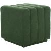 SAFAVIEH Home Collection Joseph Brown Boucle Channel Tufted Square Ottoman Seat Foot Rest (Fully Assembled)(Pine Green)