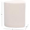 SAFAVIEH Home Collection Milena Ivory Sherpa Heart-Shaped Ottoman (Fully Assembled)(Ivory)