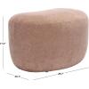 SAFAVIEH Home Collection Regut Peach Linen Ottoman (Fully Assembled)(Peach)