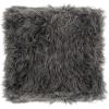 Safavieh Home Collection Rowan Black Contemporary Glam Velvet Square Ottoman,(Grey)