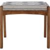 SAFAVIEH Home Collection – Ute Boho Tribal Navy & White Upholstered Cushion Ottoman with Natural Wood Frame, Footrest Accent Seat, Fully Assembled (OTT3700A)(Navy White/Natural)
