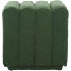 SAFAVIEH Home Collection Joseph Brown Boucle Channel Tufted Square Ottoman Seat Foot Rest (Fully Assembled)(Pine Green)