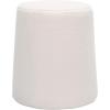 SAFAVIEH Home Collection Liesel Ivory Sherpa Narrow Flared Ottoman (Fully Assembled)(Ivory)