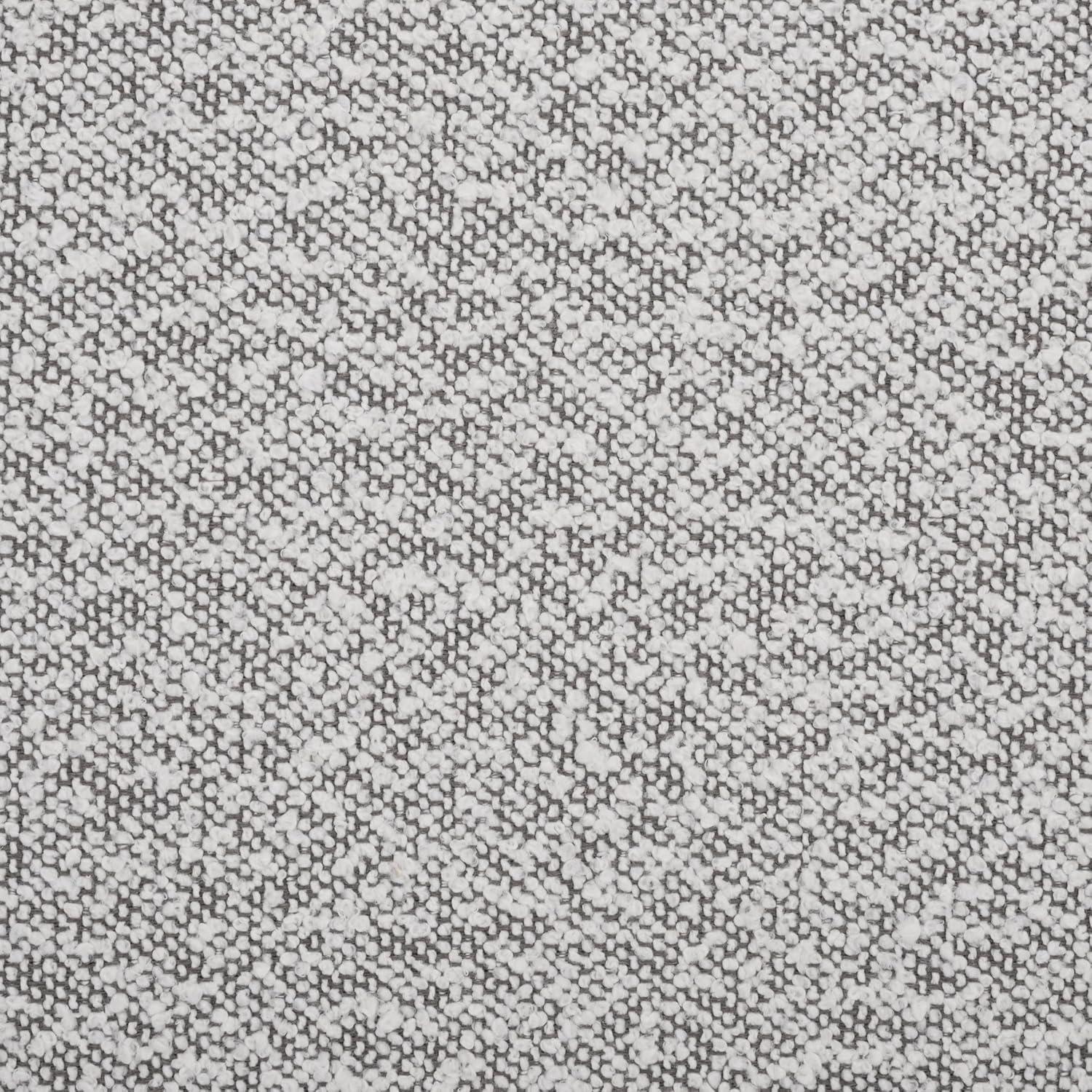 image:imageSAFAVIEH Home Collection Crius Light Grey Boucle Ottoman with Black Metal Frame Foot Rest OTT7507BLight GreyBlack