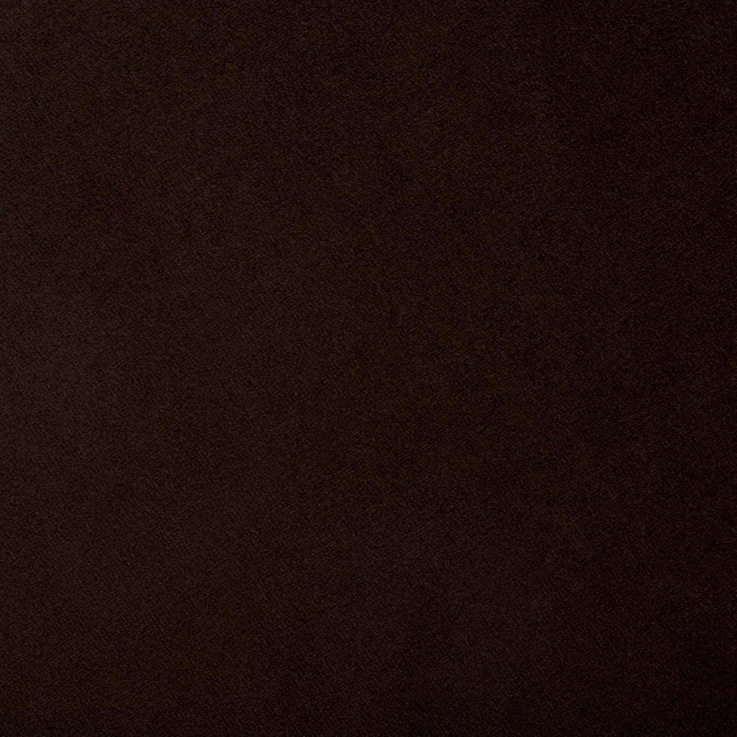 image:imageSAFAVIEH Home Collection Naref Chocolate Brown Velvet Round Cocktail OttomanChocolate