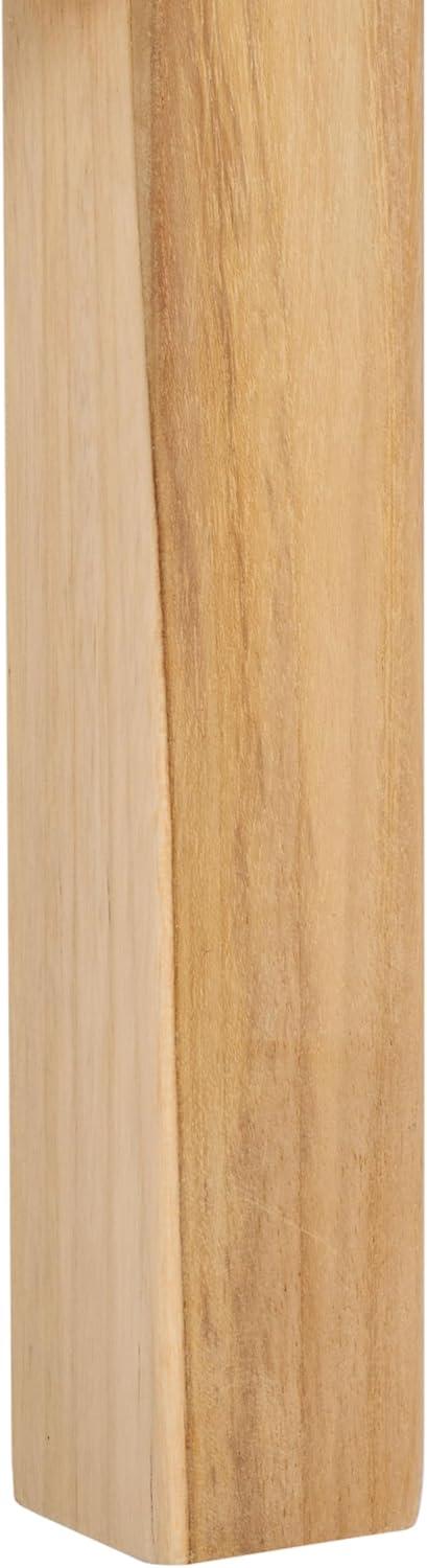 image:imageSAFAVIEH Home Collection Solana White LeatherNatural Teak Solid Wood Ottoman Fully AssembledWhiteNatural