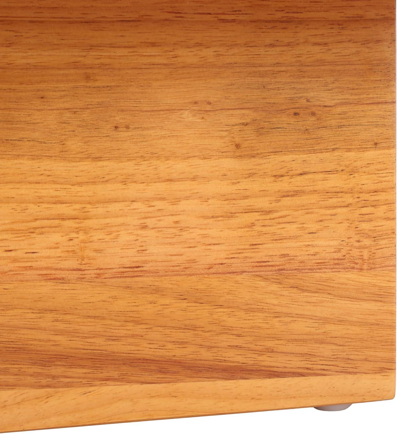 image:imageSAFAVIEH Home Collection Tarilynn Cream LinenNatural Solid Wood Ottoman Foot Stool TableCreamNatural
