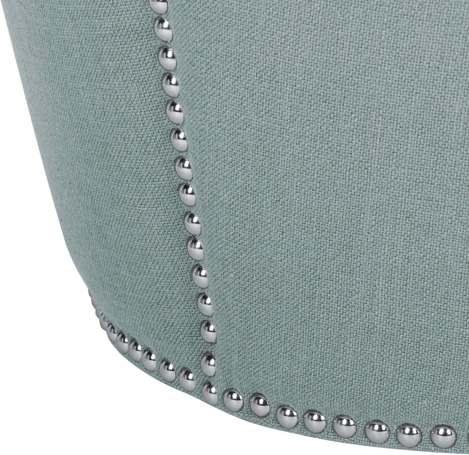 image:imageSafavieh Mercer Collection Vanessa Storage Ottoman TaupeSky Blue