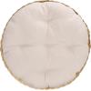 SAFAVIEH Home Collection – Bori Natural & White Round Woven Ottoman with Cushion, Fully Assembled (OTT6503A)(Natural/White)