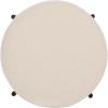 SAFAVIEH Home Collection – Crius Light Grey Boucle Ottoman with Black Metal Frame Foot Rest (OTT7507B)(Creme/Black)