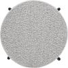 SAFAVIEH Home Collection – Crius Light Grey Boucle Ottoman with Black Metal Frame Foot Rest (OTT7507B)(Light Grey/Black)