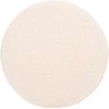 SAFAVIEH Home Collection Alistair Off-White Faux Shearling/Black Solid Wood Round Ottoman (Fully Assembled)(Off White/Black)