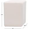 SAFAVIEH Home Collection Cierra Ivory Sherpa Diamond-Shaped Ottoman (Fully Assembled)(Ivory)