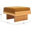 SAFAVIEH Home Collection Tarilynn Cream Linen/Natural Solid Wood Ottoman Foot Stool Table(Mustard/Natural)