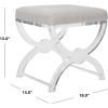 Safavieh Home Collection Delfina Clear Acrylic Ottoman,