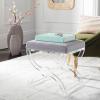 Safavieh Home Collection Delfina Clear Acrylic Ottoman,