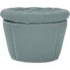Safavieh Mercer Collection Vanessa Storage Ottoman, Taupe(Sky Blue)