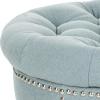Safavieh Mercer Collection Vanessa Storage Ottoman, Taupe(Sky Blue)