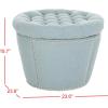 Safavieh Mercer Collection Vanessa Storage Ottoman, Taupe(Sky Blue)