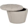 Safavieh Mercer Collection Vanessa Storage Ottoman, Taupe(Taupe)