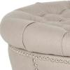 Safavieh Mercer Collection Vanessa Storage Ottoman, Taupe(Taupe)