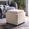 SAFAVIEH Hudson Collection Taupe Single Tray Ottoman(Taupe)