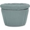 Safavieh Mercer Collection Vanessa Storage Ottoman, Taupe(Sky Blue)