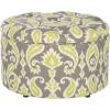 Safavieh Mercer Collection Victoria Beige Linen Shoe Ottoman(Green)